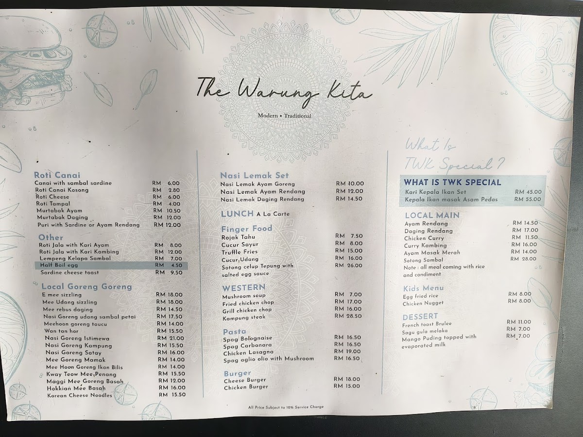The Warung Kita Menu - Image 2